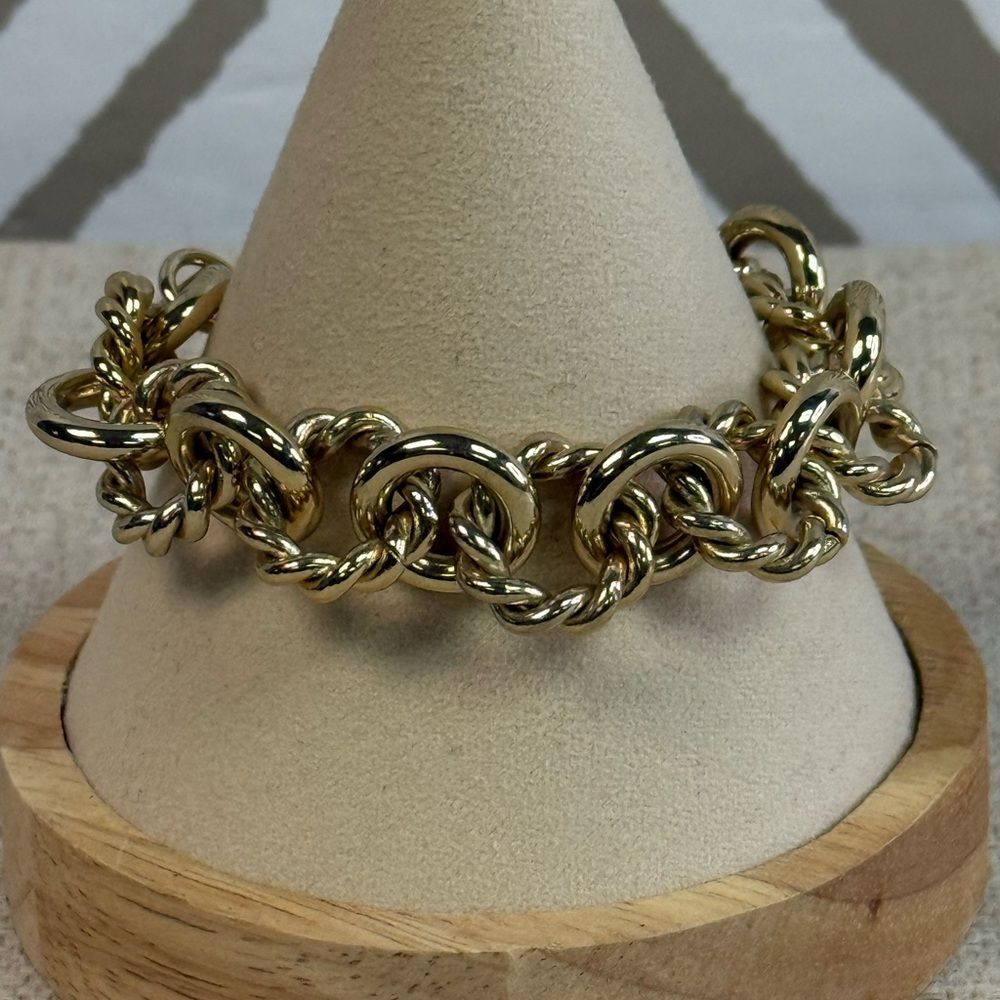 J. Crew Gold Circle Chain Bracelet